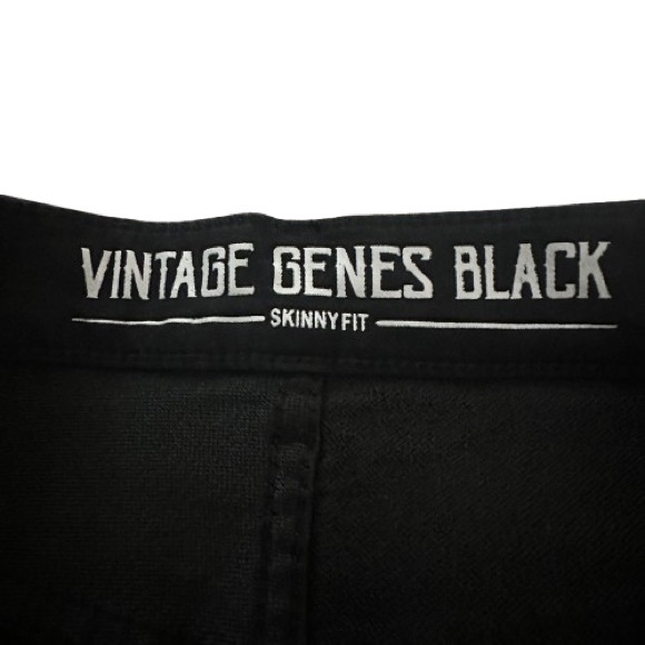 NWOT Vintage Genes Black Men's Jeans W32 L30 Skinny Fit Stretchy Everyday Pants - Picture 12 of 14